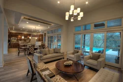 House design inside living room and kitchen