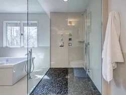 Photo of finishing a bathroom with a cabin