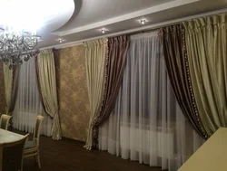 Yashash xonasi fotosurati uchun 2 rangdagi estrodiol pardalar