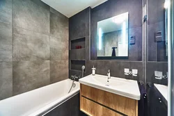 Design of a small bathroom of a panel house photo