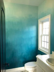 Painting the walls in the bathroom with your own hands photo