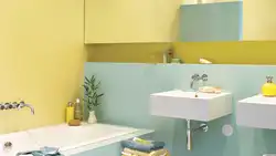 Painting the walls in the bathroom with your own hands photo