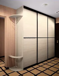 Modern wardrobe in the hallway interior