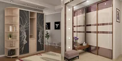 Modern wardrobe in the hallway interior