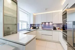 G-shaped kitchens photo in modern style