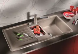 Two sinks in the kitchen photo