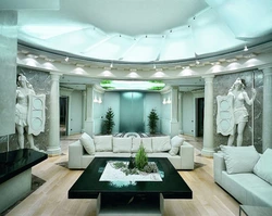 Roman style in the living room interior
