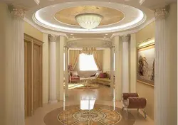 Roman style in the living room interior