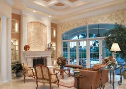 Roman style in the living room interior