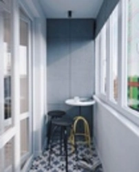 Lodjiya dizayni fotosurati 7 m²