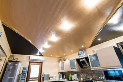 Plastic ceiling in the kitchen photo