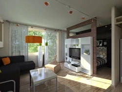 Bedroom Combined With Kitchen Design