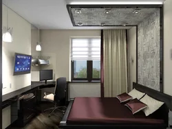 Bedroom And Study In One Room Photo