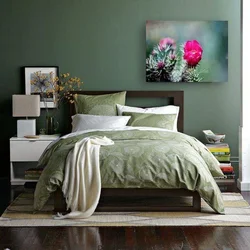 Olive bedroom interior