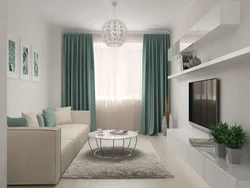 Living room with one window design