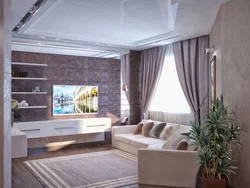 Living room with one window design