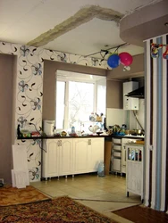 Interior of a relaxation room with a kitchen