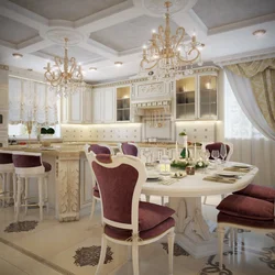 Classic kitchen with built-in appliances photo