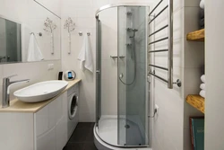 Ваннаға душ, дәретхананың интерьер дизайнының фотосуреті