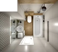 Bath with toilet 8 sq m design photo