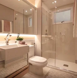 Bath with toilet 8 sq m design photo