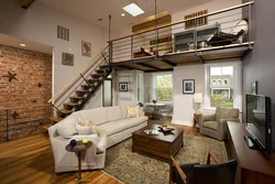 Living room interior high ceilings