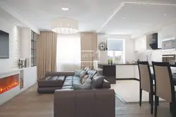 Интерьер кухни гостиной 30 м кв