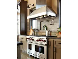 Gas Stove In A Modern Kitchen Interior Photo