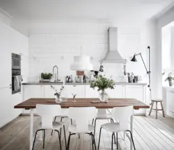 White kitchen in Scandinavian style photo