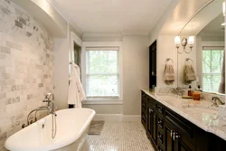 Bathroom With Window Design Tiles