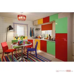 Kitchens in bright colors photo