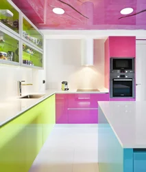 Kitchens in bright colors photo