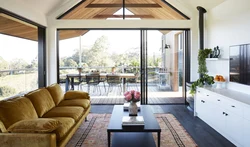 Living room with access to the veranda photo