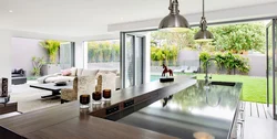 Living room with access to the veranda photo