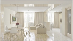 Açıq rənglərdə müasir üslubda mətbəx salonları foto