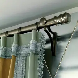 Types of curtain rods for the kitchen photo