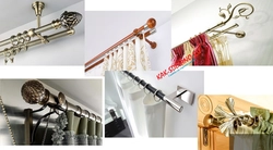 Types of curtain rods for the kitchen photo