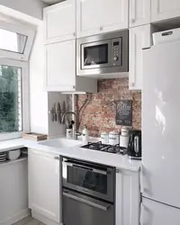 Дизайн Маленькой Кухни С Техникой
