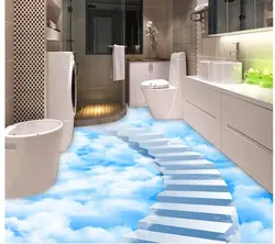 Bathtub with self-leveling floor photo