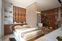 Photo of bedroom design to separate zones