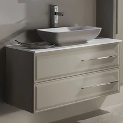 Washbasin In The Bathroom With Cabinet Photo