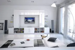 White Furniture In The Living Room Interior