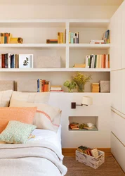 Photo of shelf design in bedroom