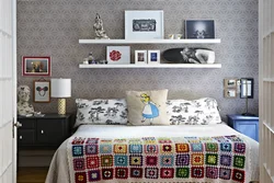Photo of shelf design in bedroom