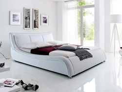 Bed in bedroom interior