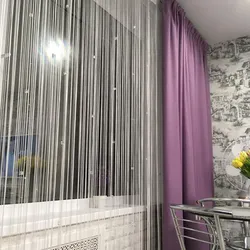 Mətbəx fotoşəkili üçün iplikli tül