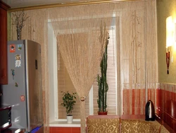 Thread tulle for the kitchen photo