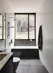 Bathroom 6 sq m with window design photo
