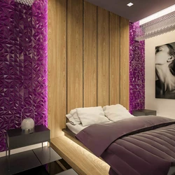 Finishing the bedroom with wall panels photo