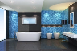 What color goes with brown in a bathroom interior?